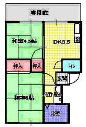 石橋ハイツA棟の物件間取画像